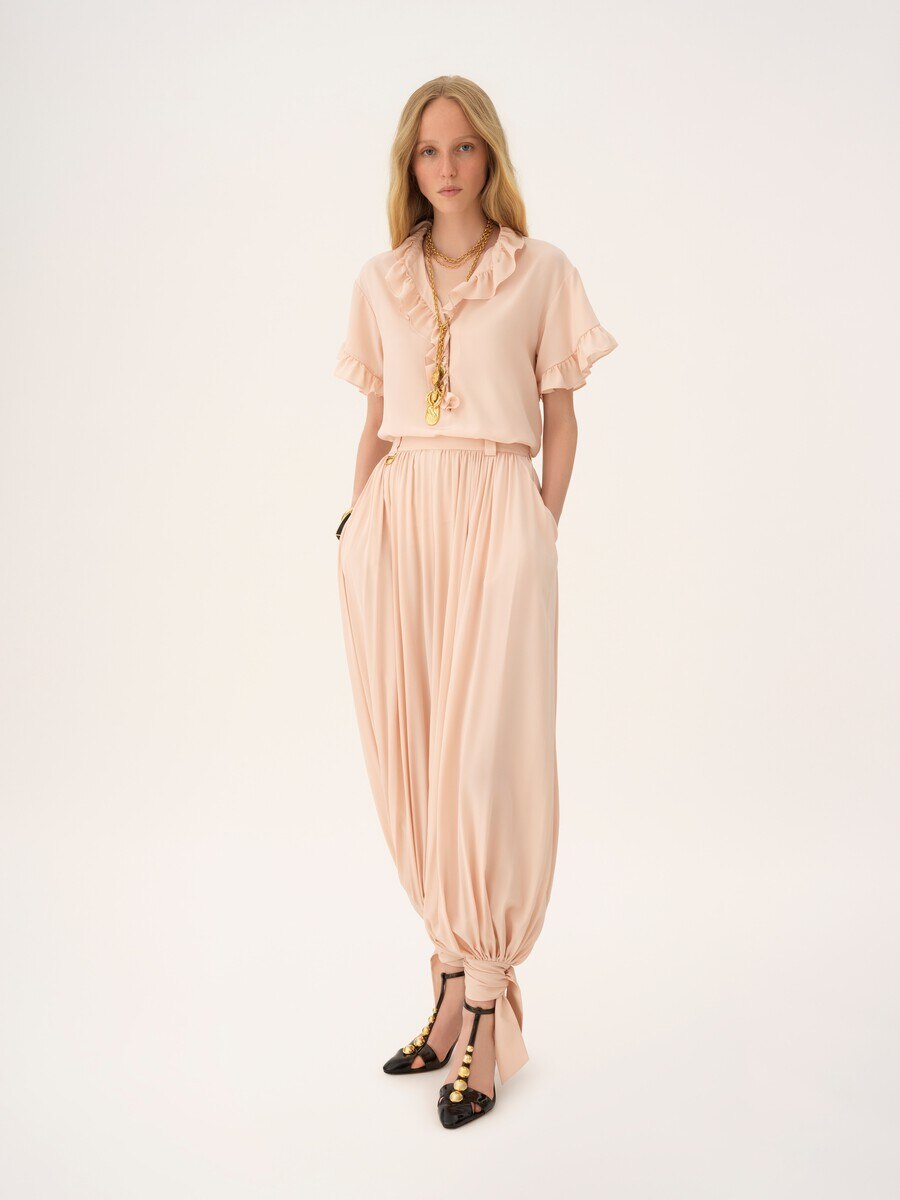 Pantalon court fluide en soie - 3