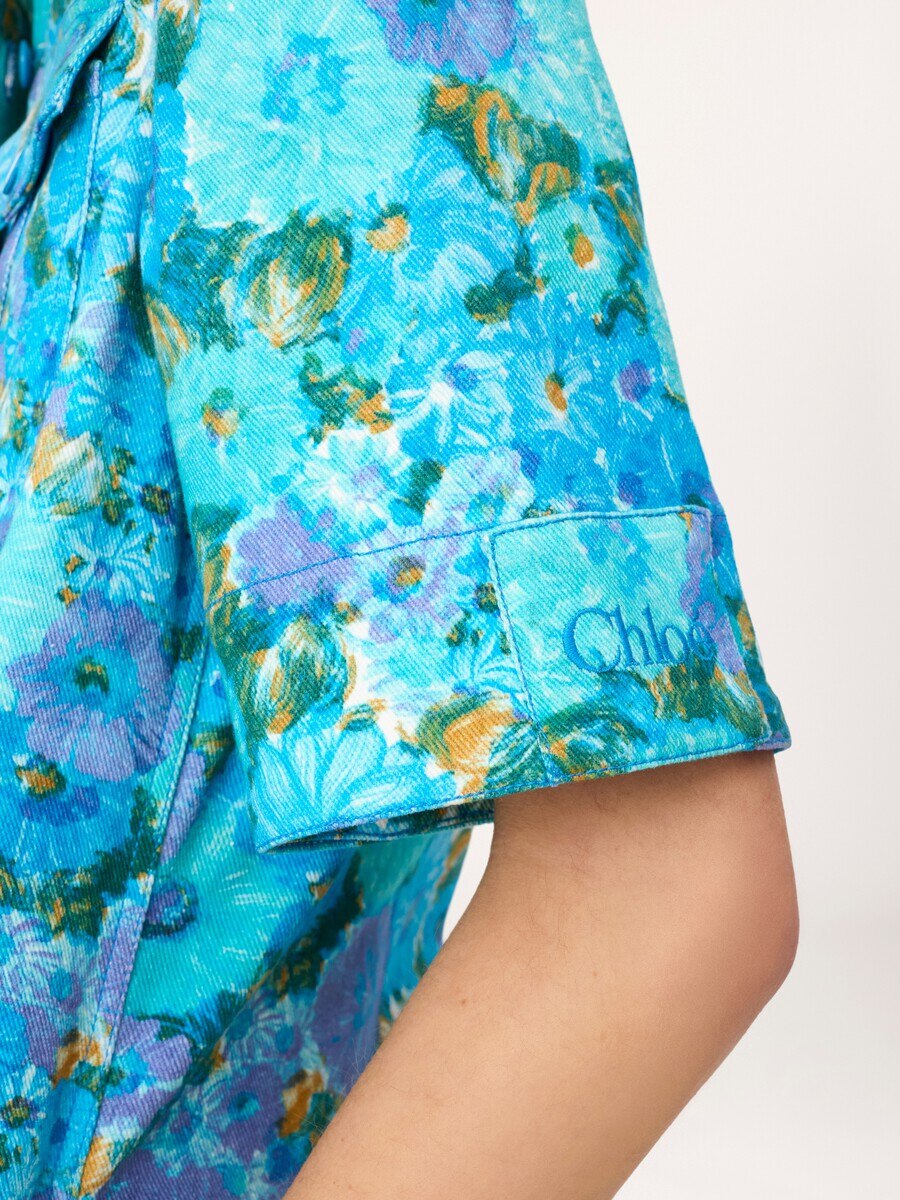 Mini polo dress in cotton drill - 6