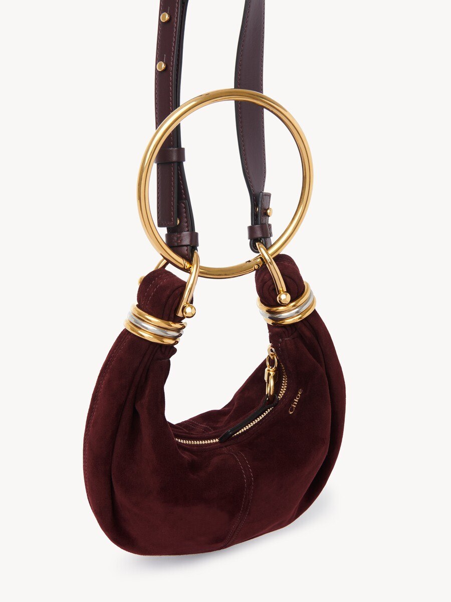 Mini sac hobo Bracelet bag en cuir velours - 6