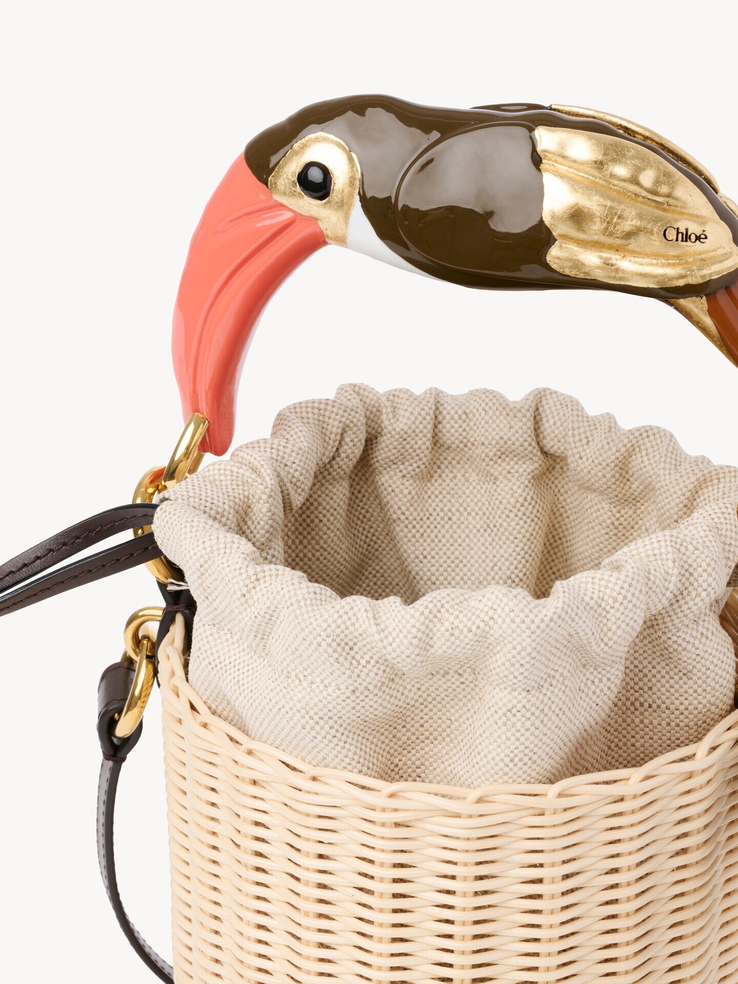 Chlo&eacute; Tropicus bucket bag in wicker - 6