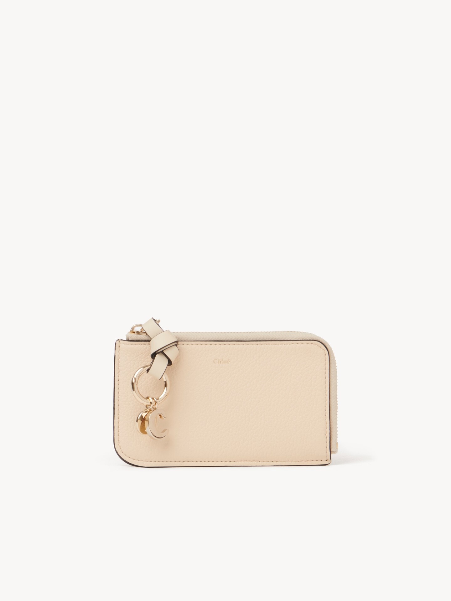 Alphabet wallet in grained leather - 1