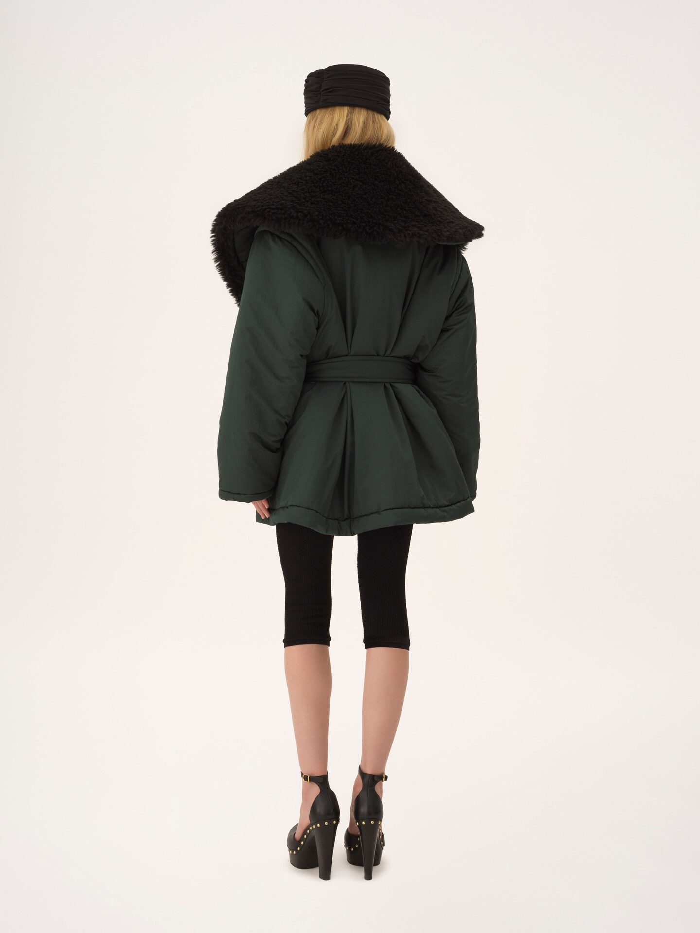 Short coat in technical satin - 5