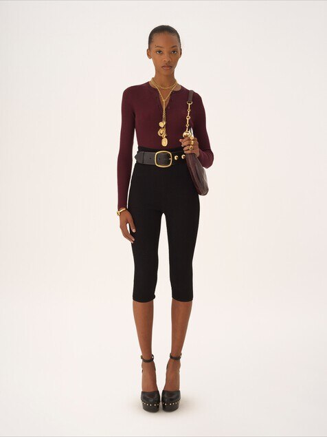 Henley shirt in superfine wool knit