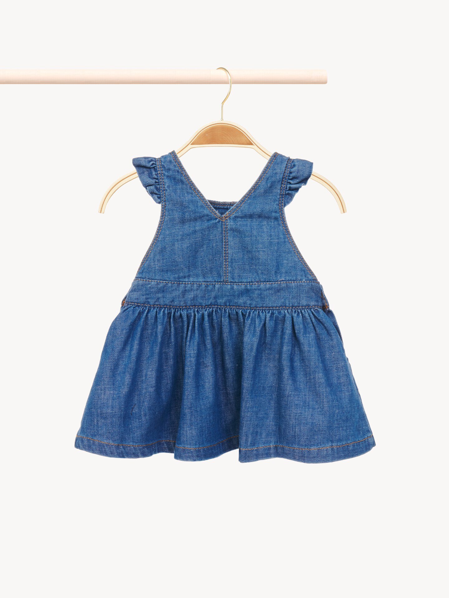 Kids' denim dungaree dress - 3