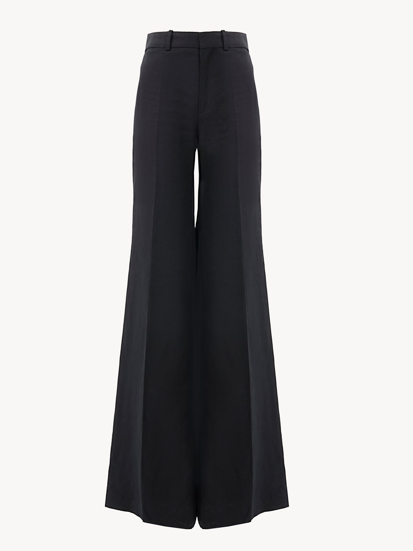 Cropped V-neck ruffle top in silk georgette & lace - 1