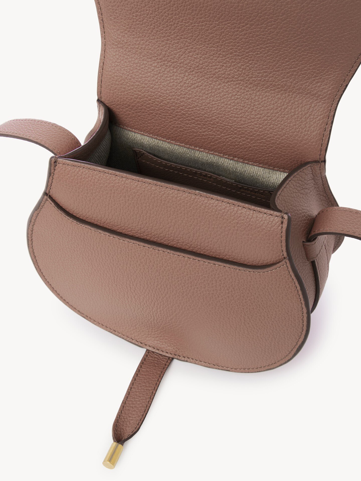 Small Marcie saddle bag in grained leather - 5