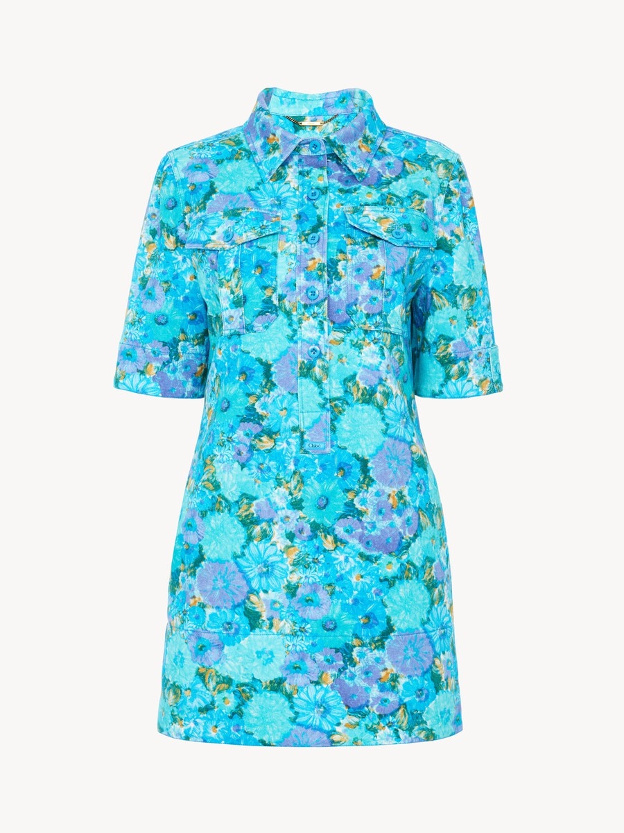 Mini polo dress in cotton drill - 2