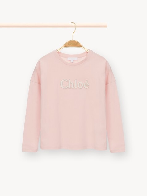 Kids' long-sleeved logo top