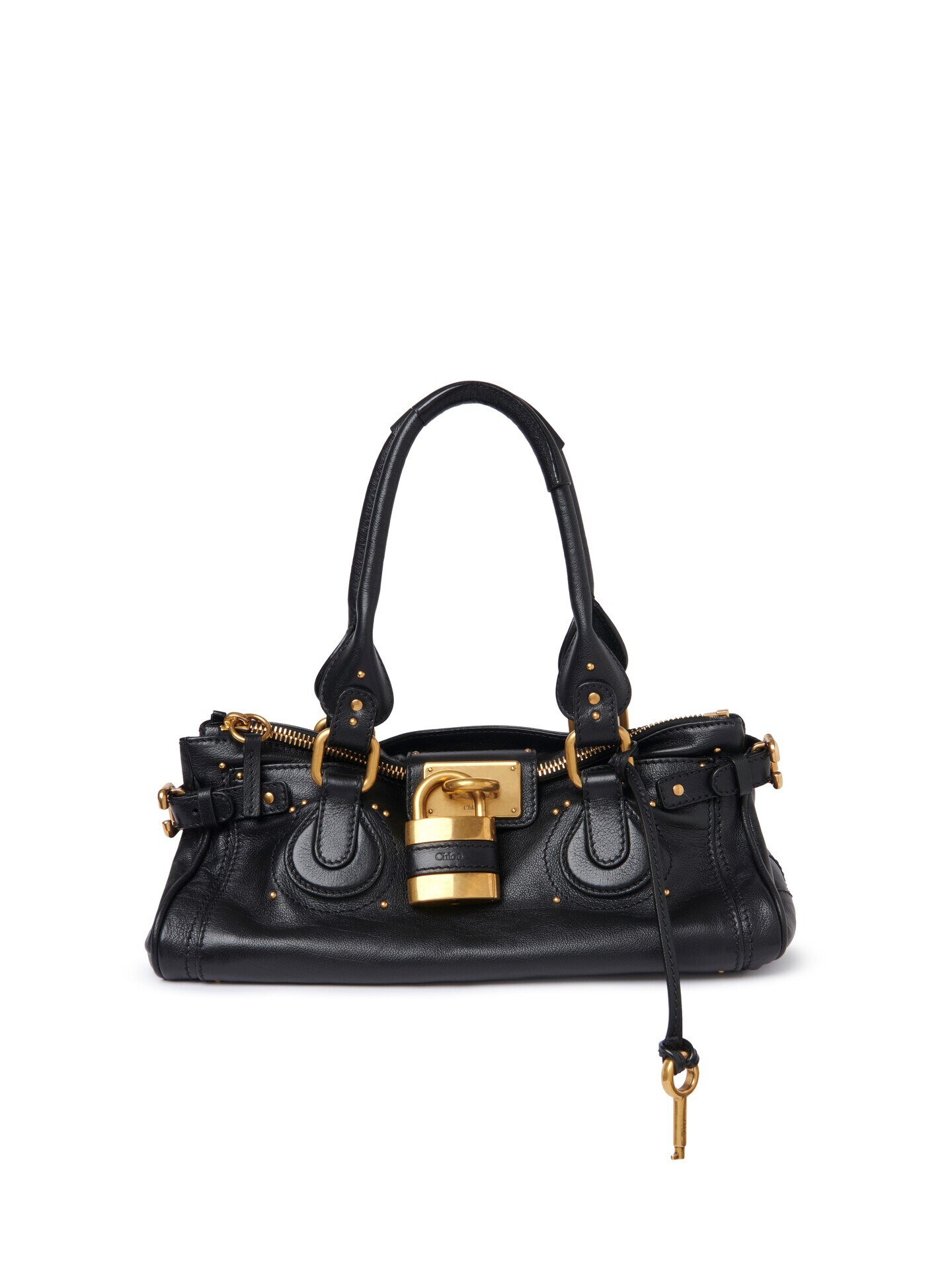 Chloé Paddington Bags black クロエ パディントン Paddington bag in grained leather Black - Chloé