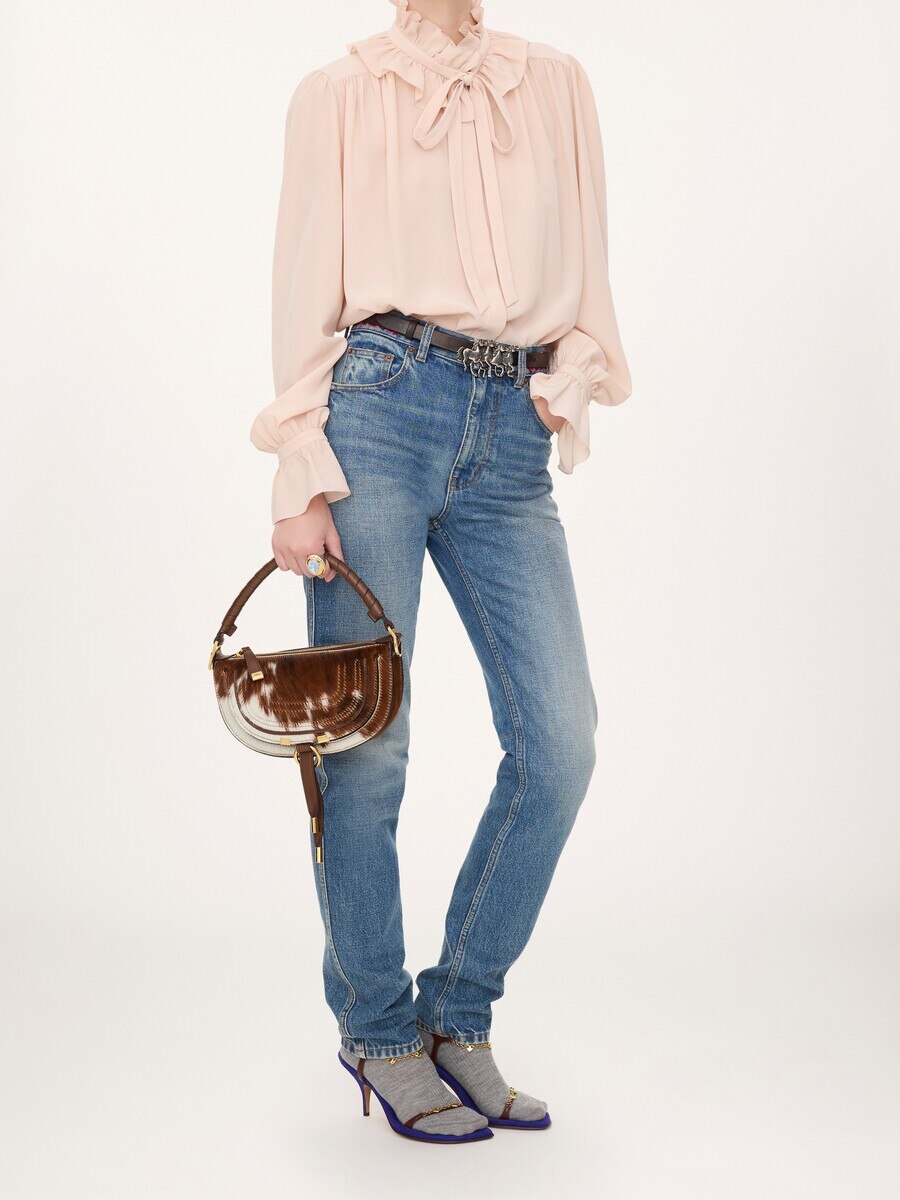 Mini Marcie shoulder bag in hair-on leather - 9