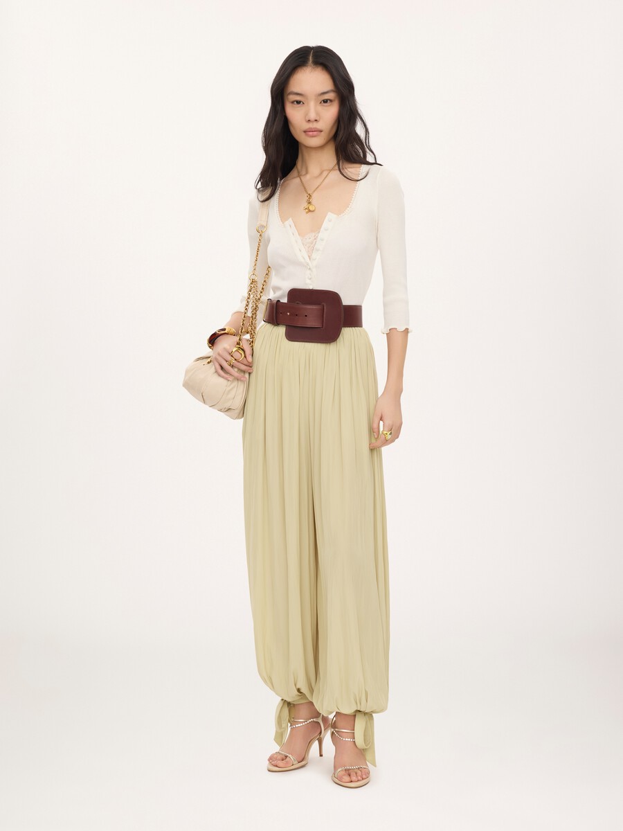Fitted top in cotton & silk jersey - 3