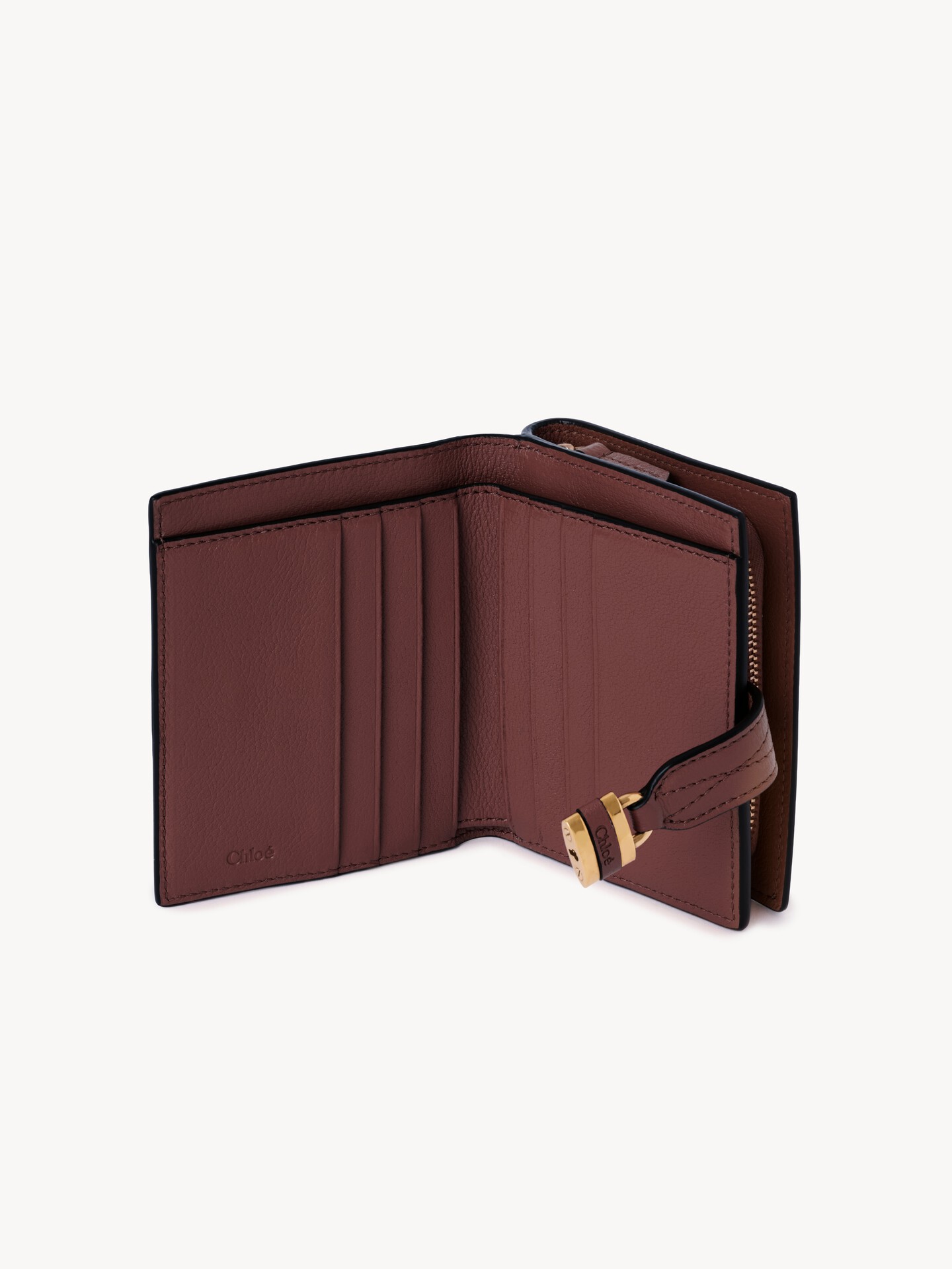 Paddington square wallet in grained leather - 5.0