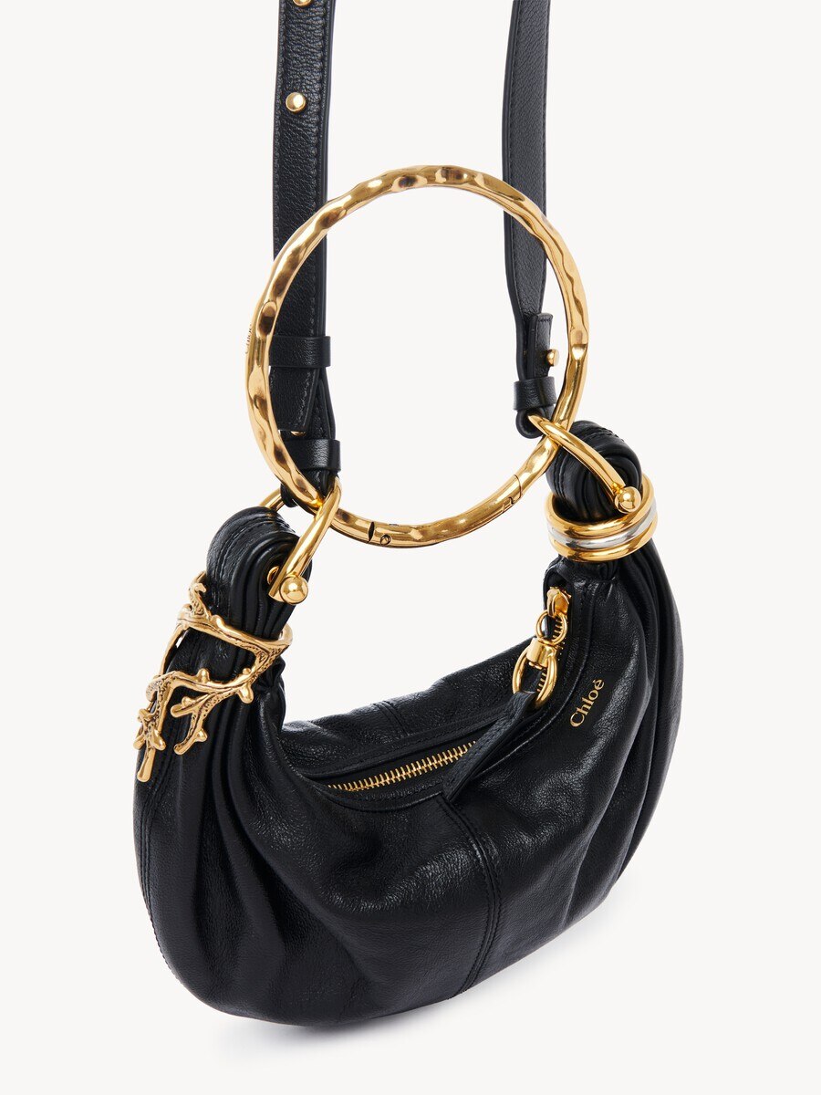 Mini Bracelet Hobo bag in grained leather - 4