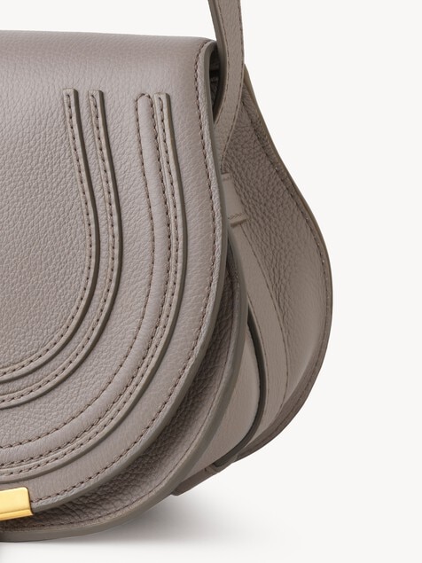 Small Marcie saddle bag in grained leather