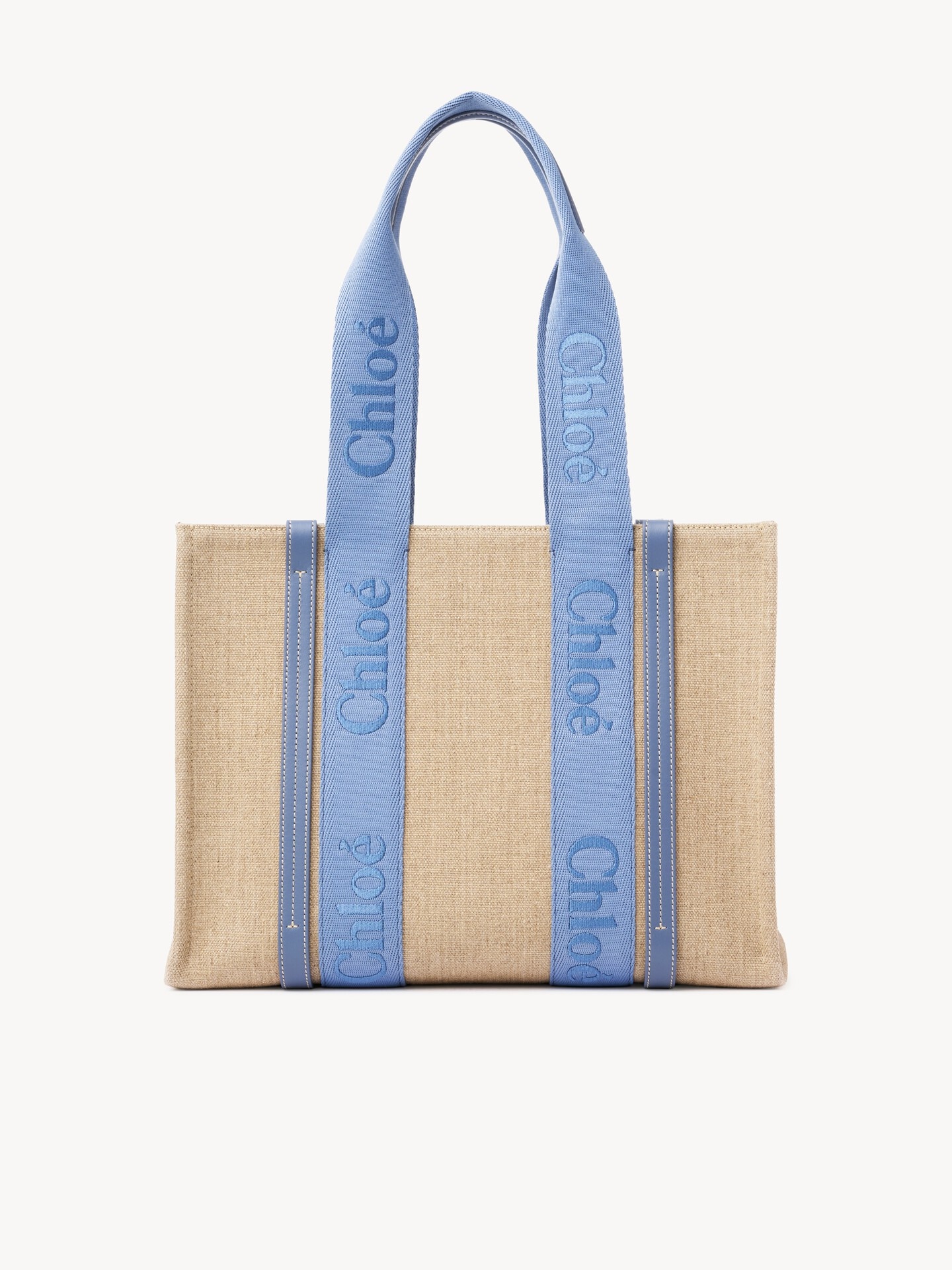 Woody tote bag in linen - 5