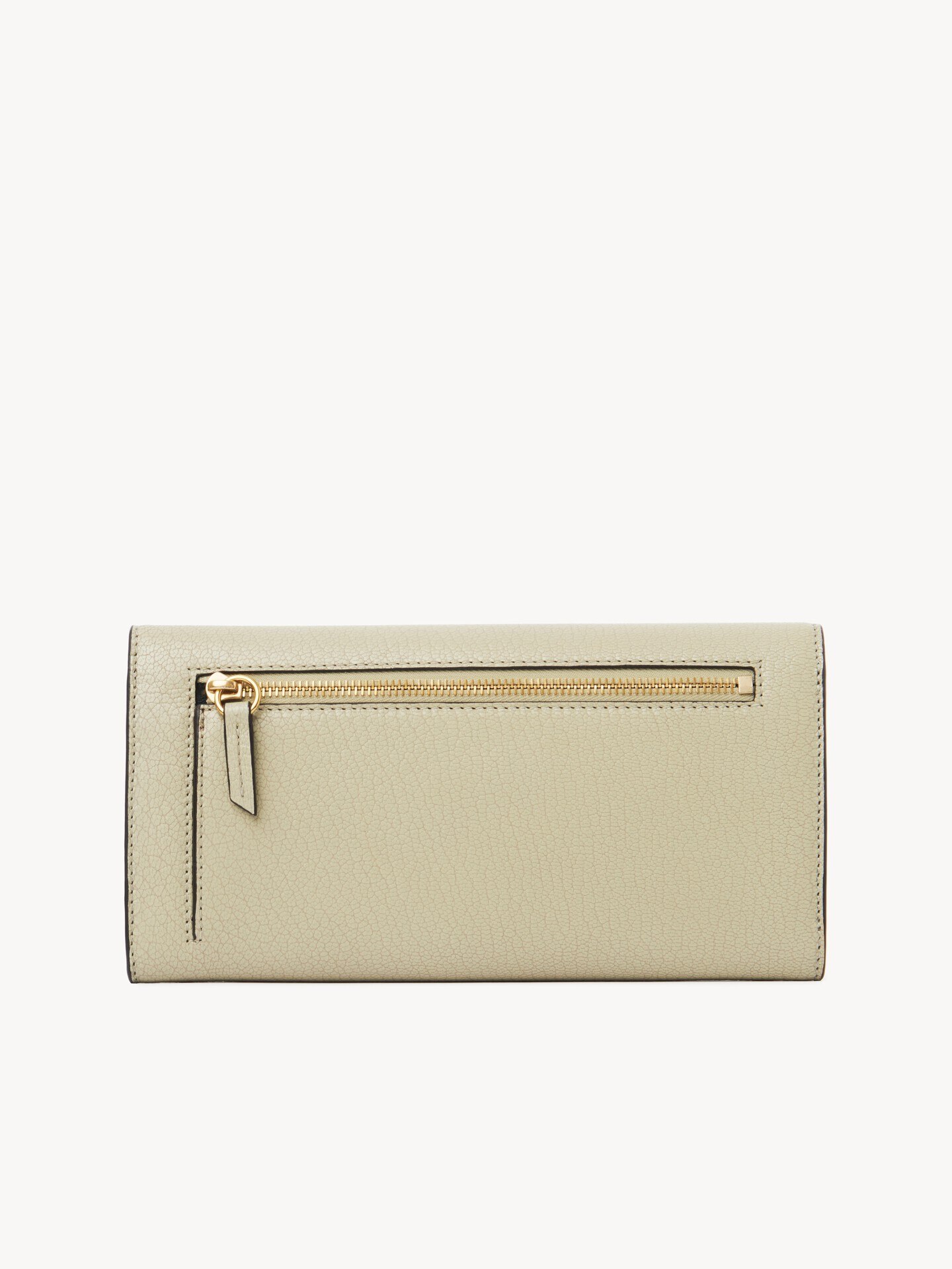 Envelope long wallet with flap in grained leather - 5