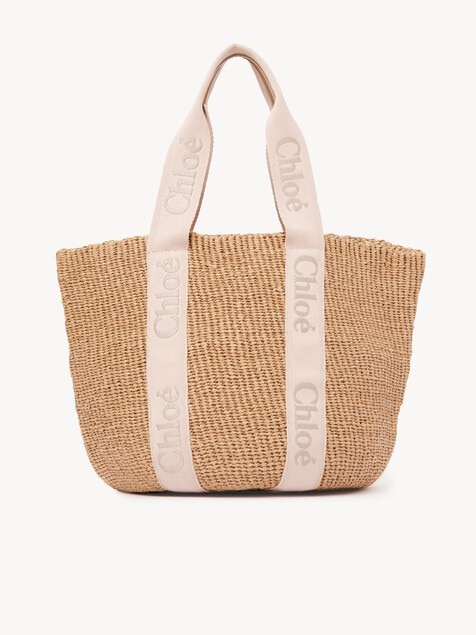 Large Woody basket in natural fibres