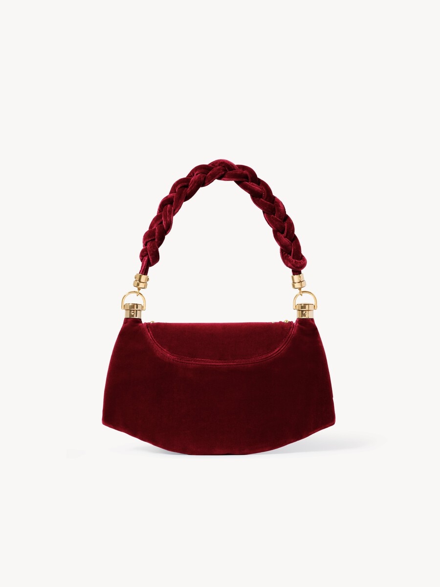Small Marcie Foulard hobo bag in studded velvet - 4