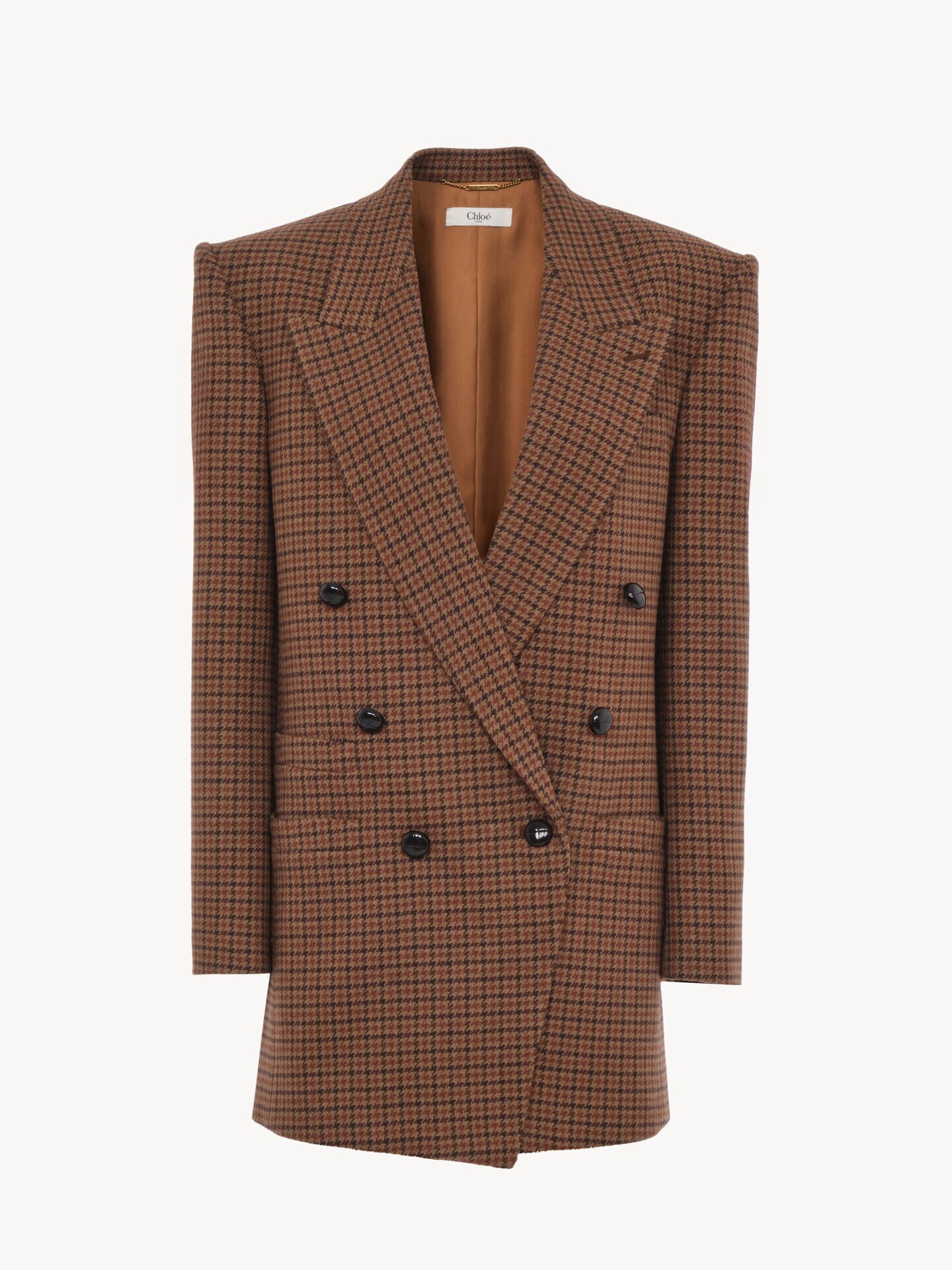 Double-breasted tailored jacket in houndstooth wool - 2