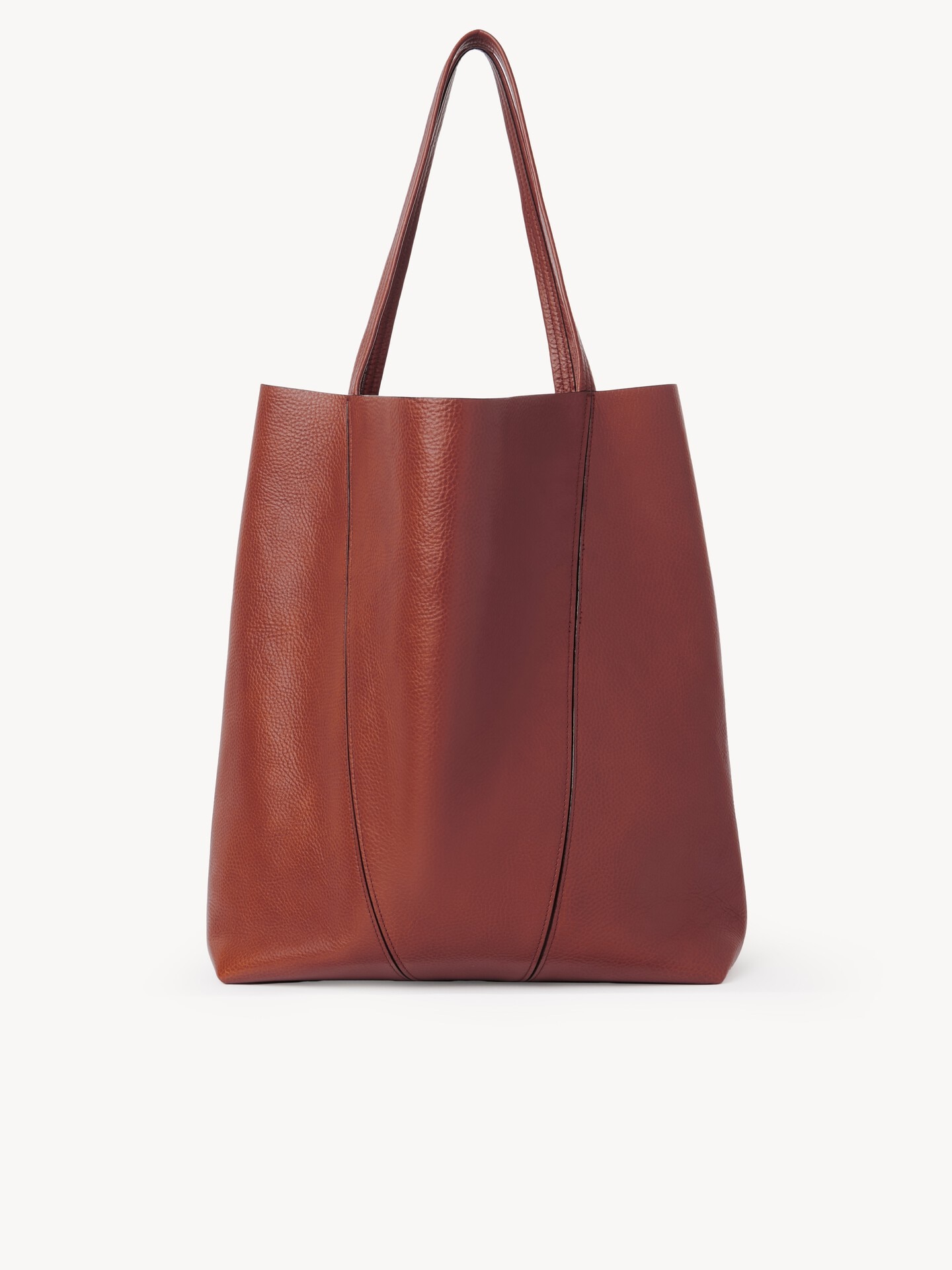 Large Chlo&eacute; Spin tote bag in grained leather - 5.0
