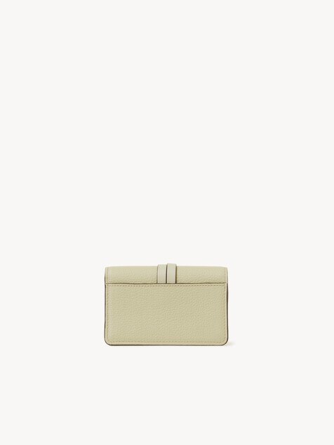 Alphabet card holder in grained leather