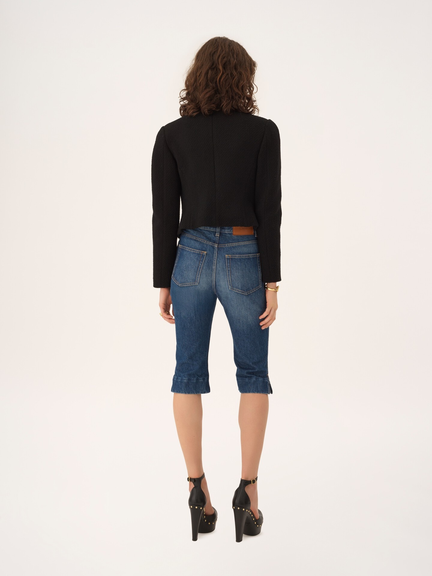 Zweireihige Cropped-Jacke aus Wollbouclette - 5