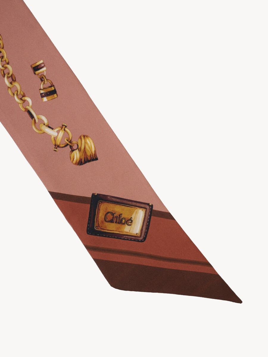 The Chlo&eacute; Paddington bandeau scarf in silk twill - 4
