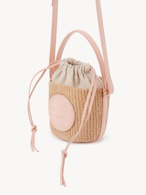 Mini Horse Medal basket bag in natural fibres