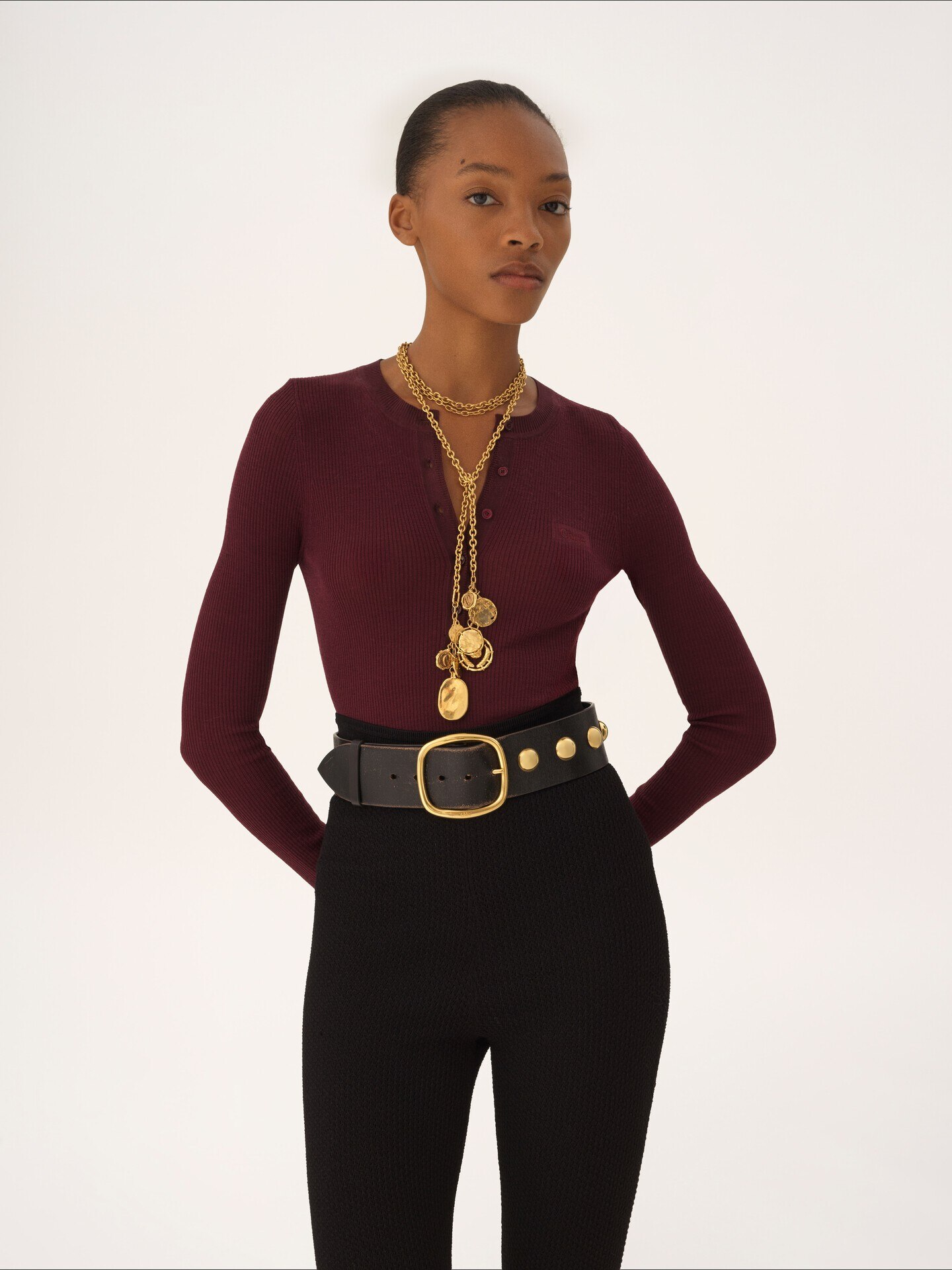 Henley shirt in superfine wool knit - 4