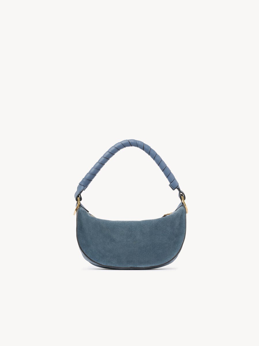 Mini sac port&eacute; &eacute;paule Marcie en cuir velours - 5