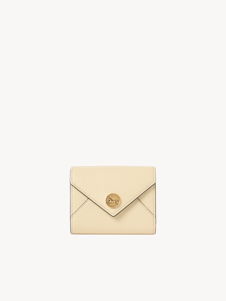 Small Envelope tri-fold in grained leather - 1