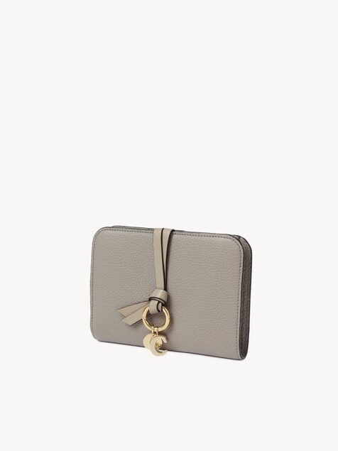 Alphabet bifold wallet in grained leather