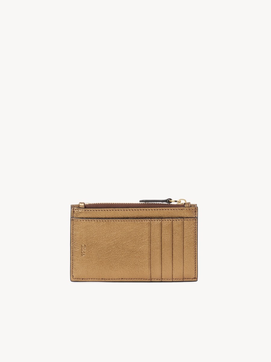 Small Envelope purse with card slots in metallic leather - 4
