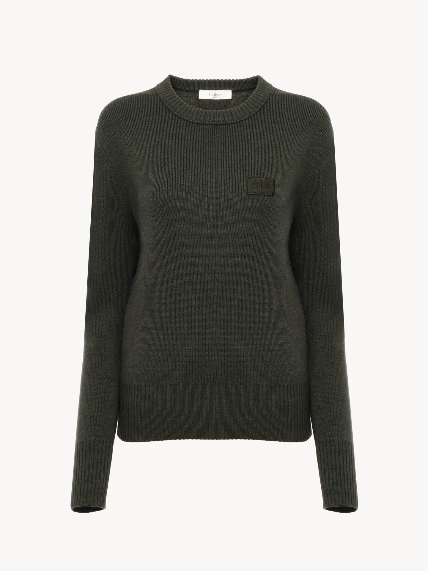 Logo jumper in a merino wool knit - 1