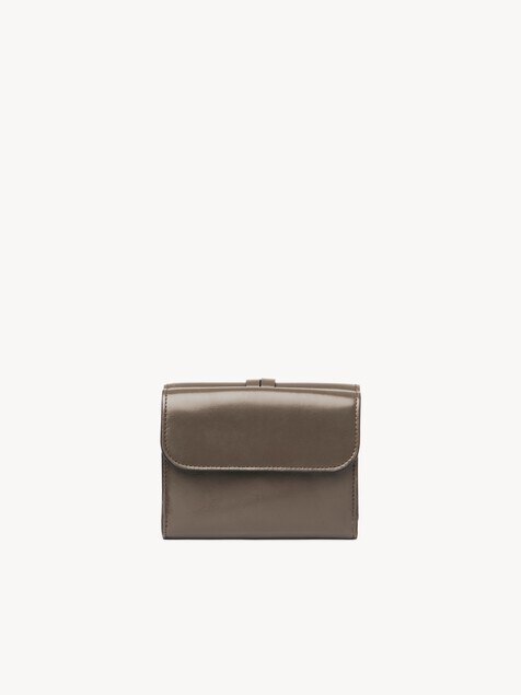 Small Alphabet tri-fold in shiny leather