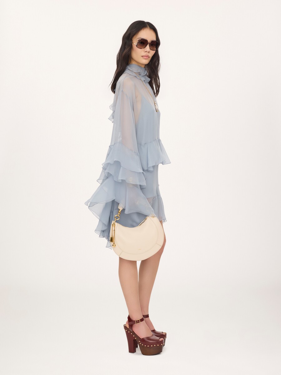 Small Chlo&eacute; Banana zipped hobo in soft leather - 7