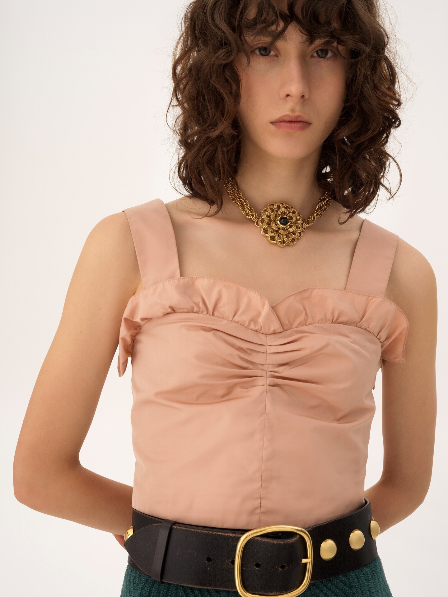 Cropped fitted tank top in technical taffeta - 6