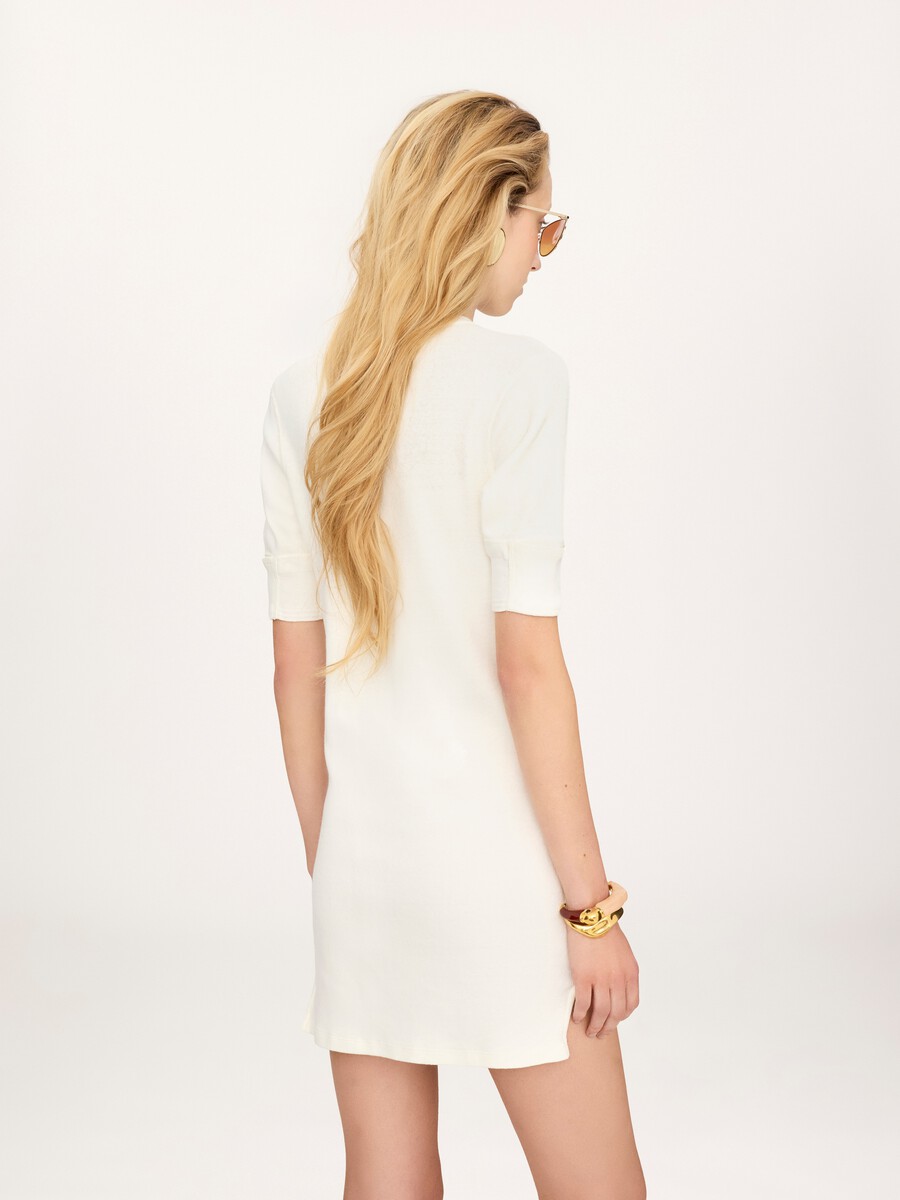 K&ouml;rpernahes Henley-Minikleid aus Baumwolljersey - 5