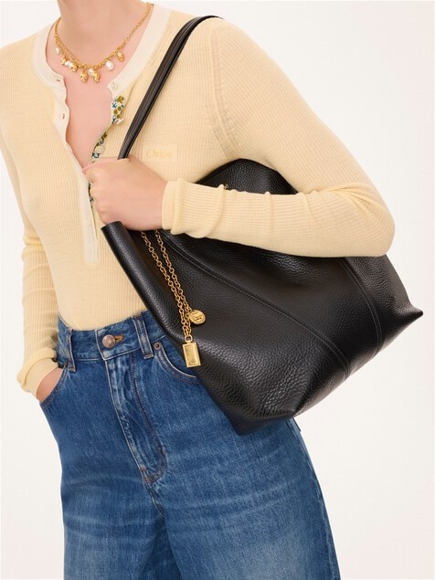 Chlo&eacute; Spin tote bag in grained leather