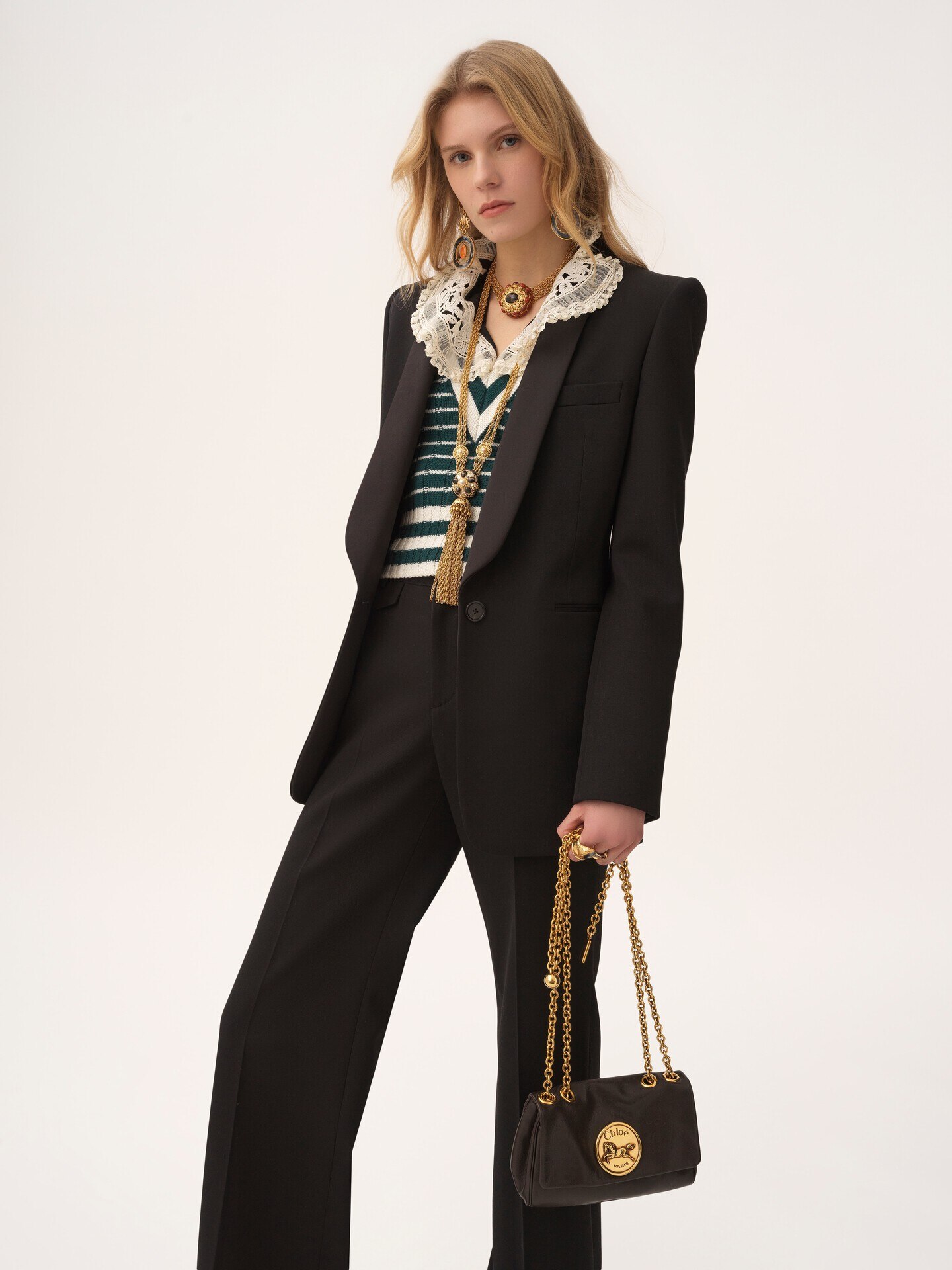 Small Chlo&eacute; Heritage shoulder bag in grained leather - 3