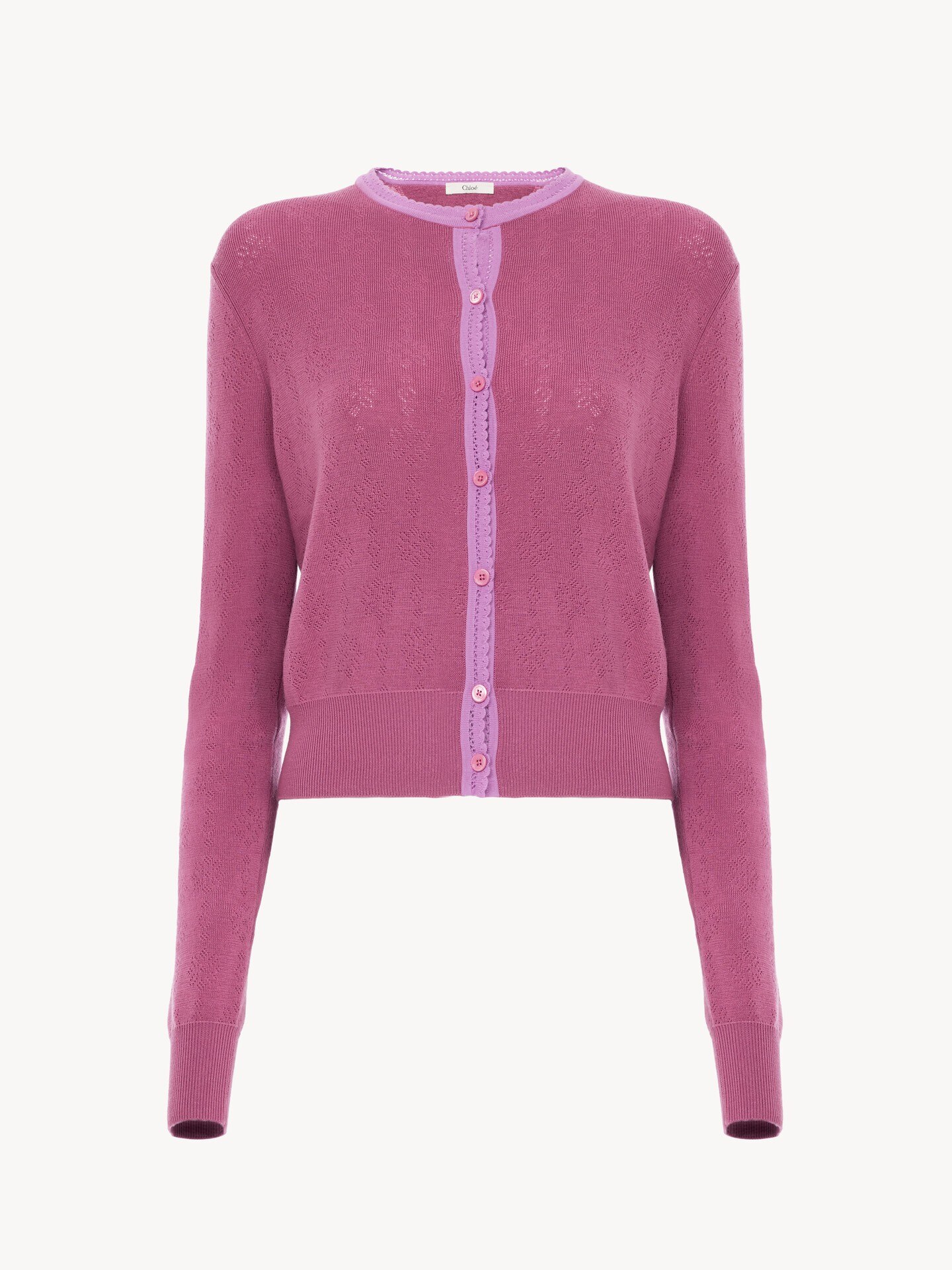 Fitted cardigan in a wool knit - 2