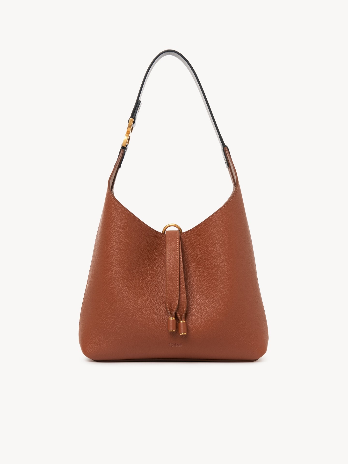 Petit sac hobo Marcie en cuir grain&eacute; - 2