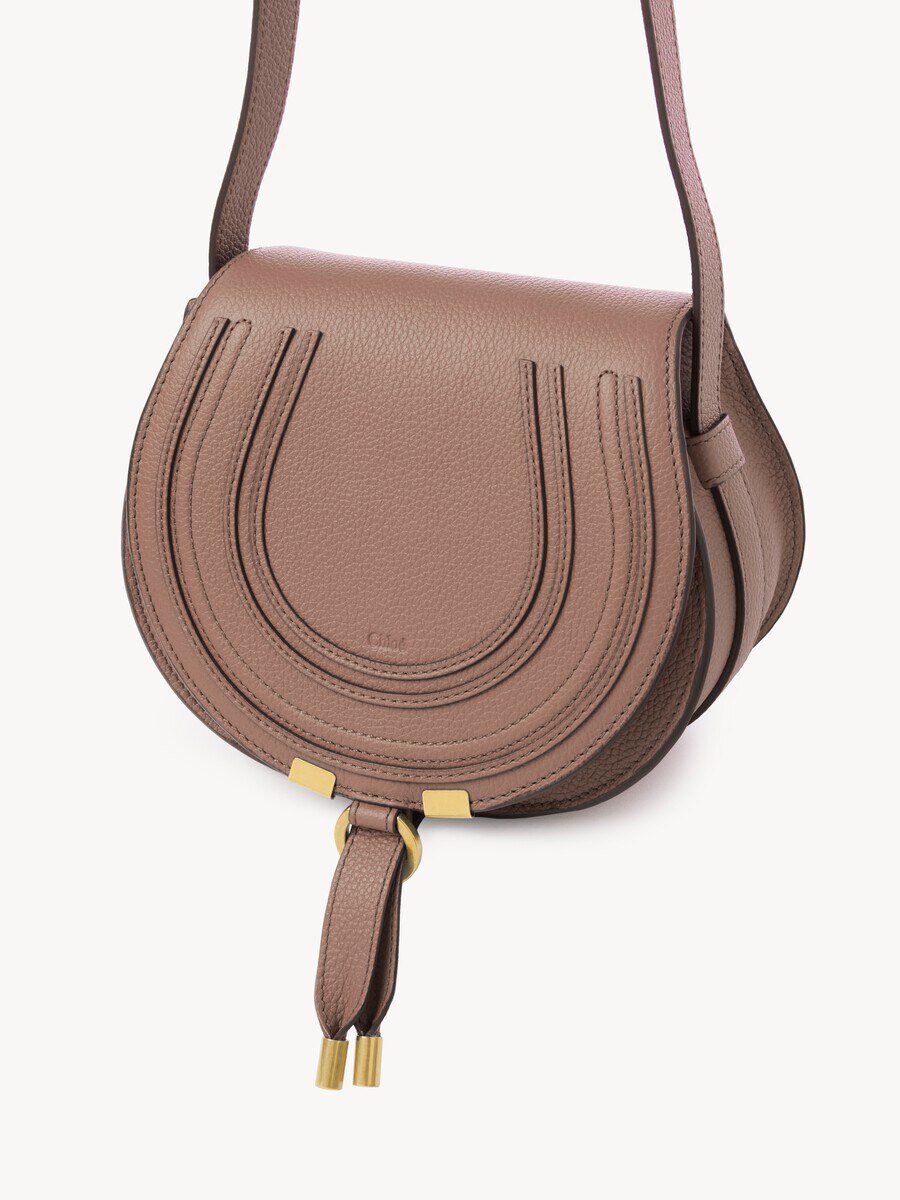 Bolso saddle peque&ntilde;o Marcie de cuero granulado - 3