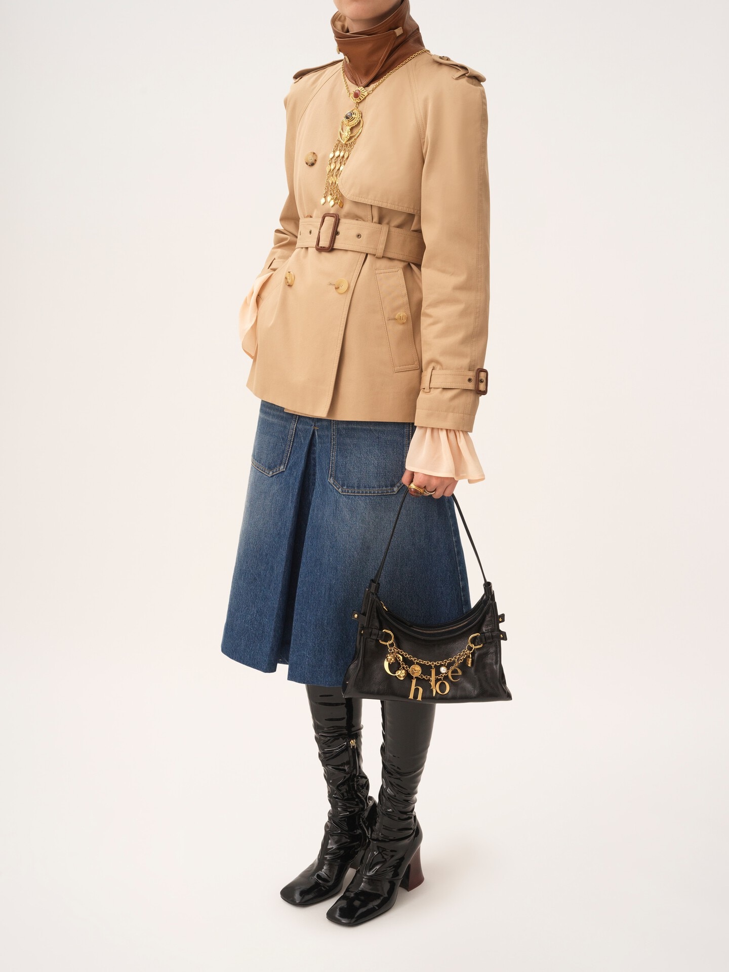 Chlo&eacute; Charms hobo bag in shiny leather - 8