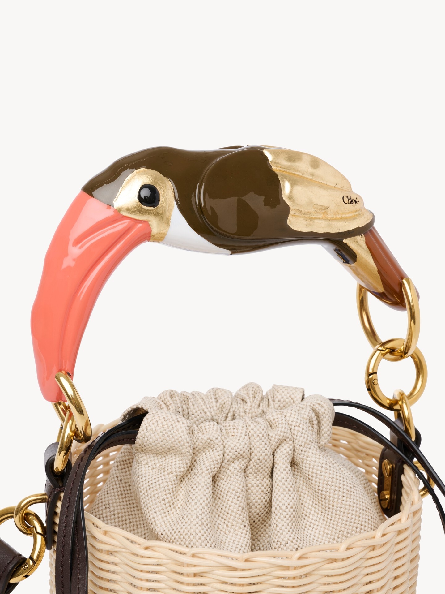 Chlo&eacute; Tropicus bucket bag in wicker - 7