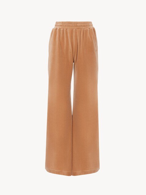Wide-leg tracksuit pants in velvet