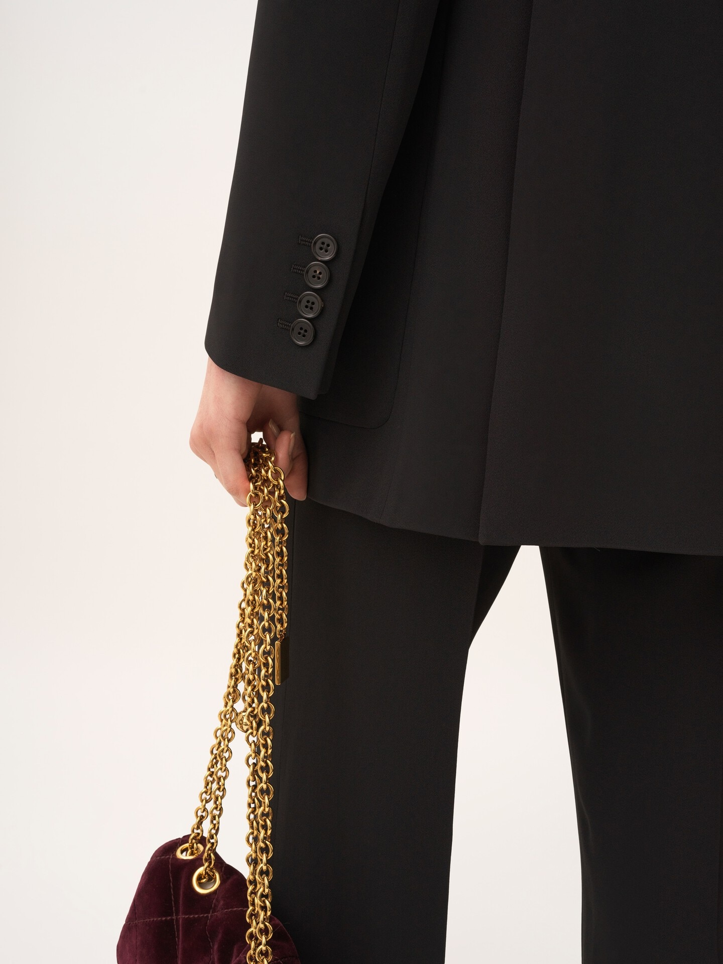 Veste blazer crois&eacute;e en cr&ecirc;pe - 8