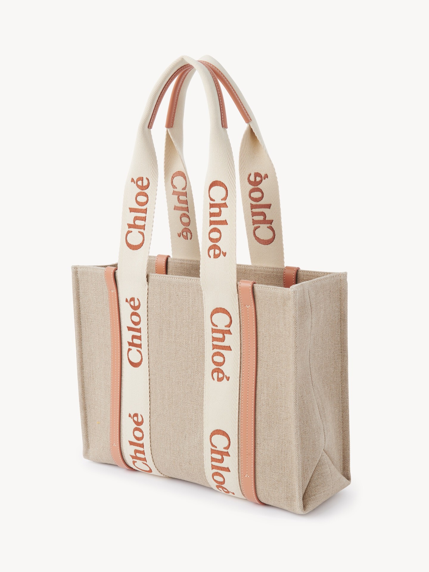 Woody tote bag in linen - 4