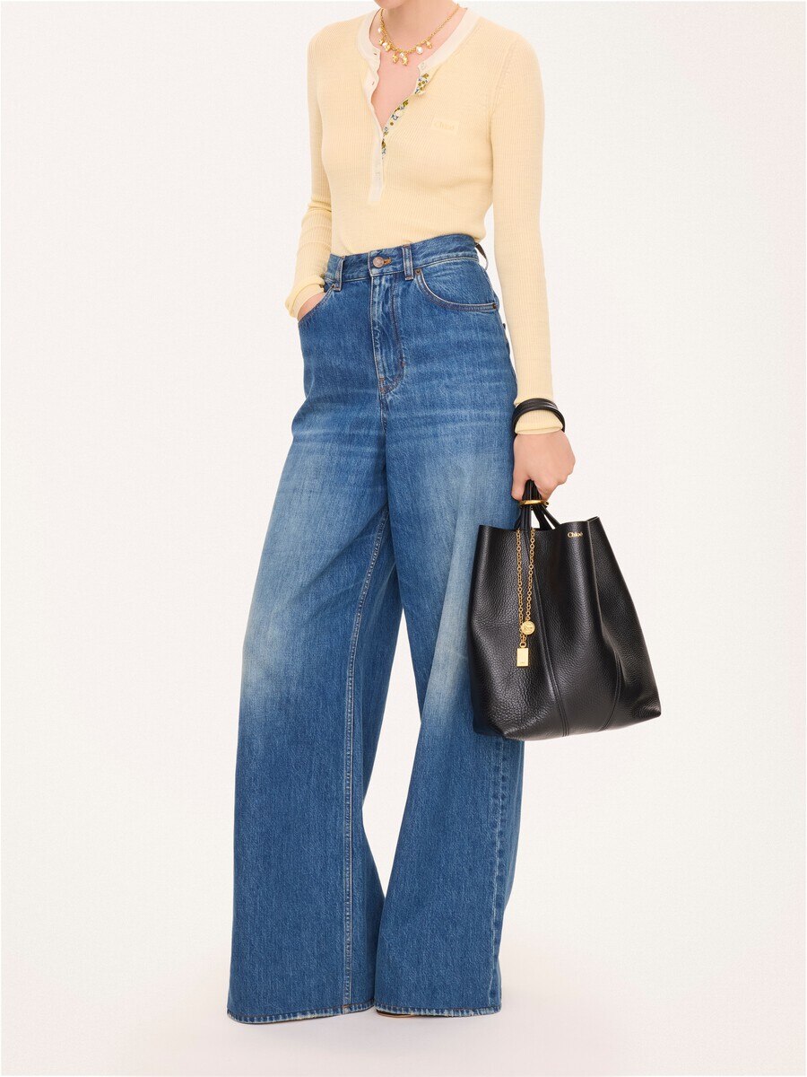 Chlo&eacute; Spin tote bag in grained leather - 7