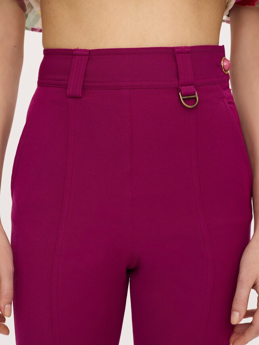 Fitted high-rise trousers in stretch tricotine - 6